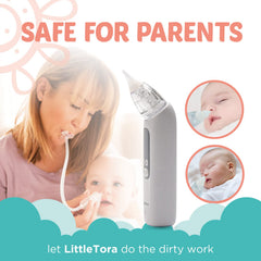 LittleTora nasal aspirator tips with 3 sizes for all ages.