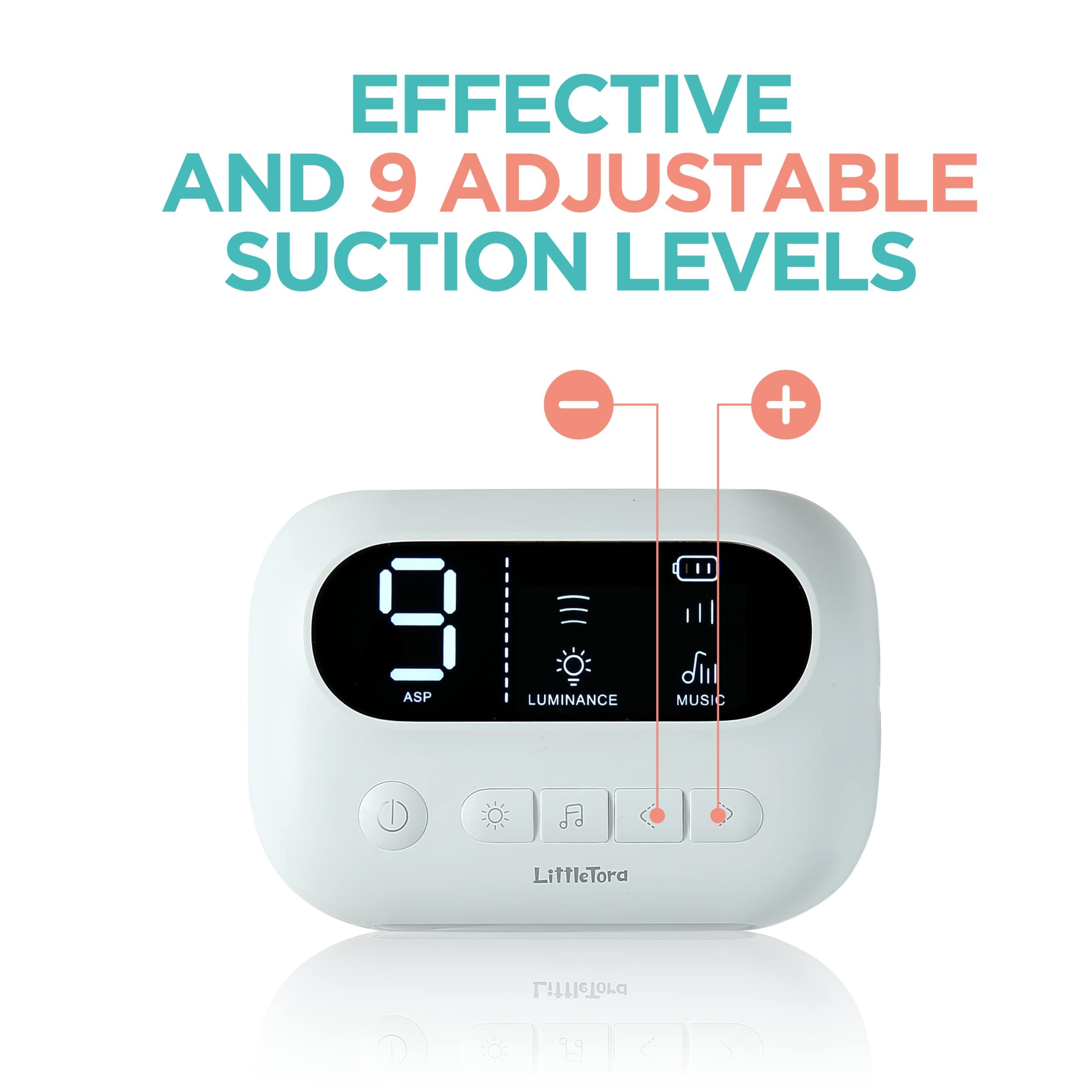 LittleTora Pro night light provides gentle illumination for nighttime nose care.