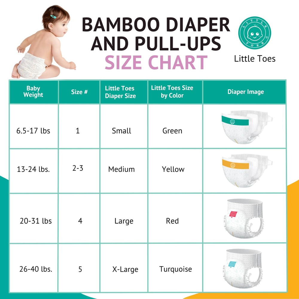 Little Toes wetness indicator visible for timely diaper changes.