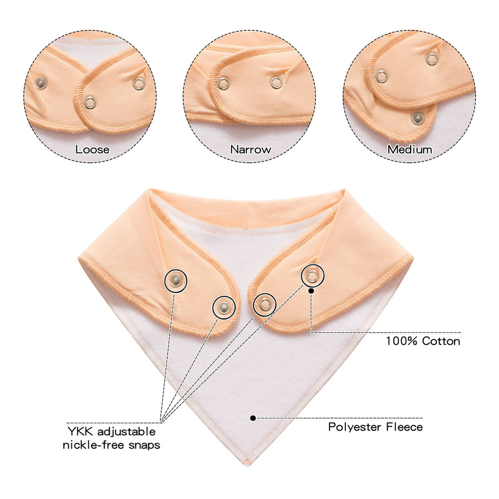 Little Tots bandana bib soft fleece backing provides cozy all-day protection.