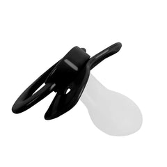 Littletude adult pacifier with large handle for easy grip during relaxation.