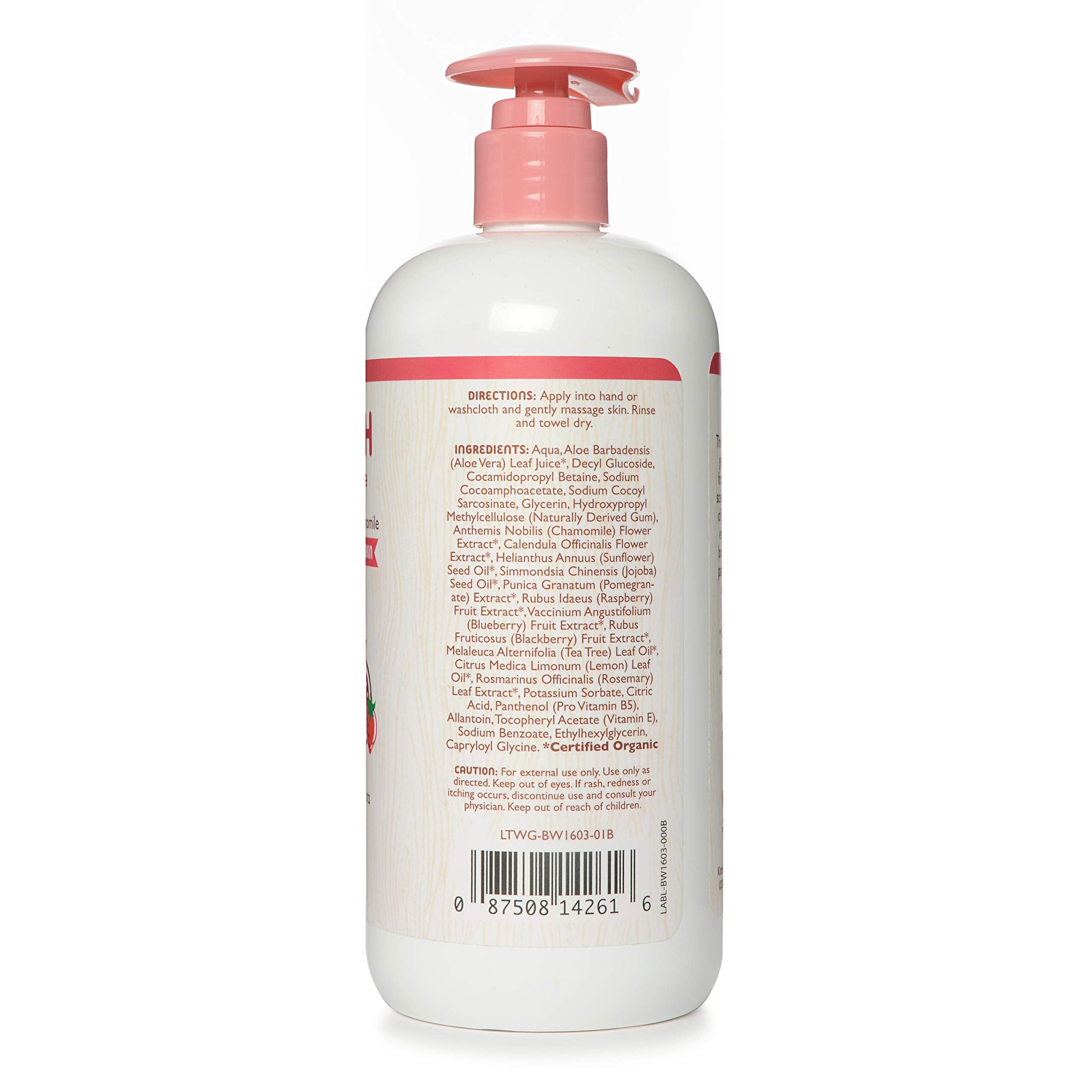Little Twig organic calendula chamomile formula supports sensitive skin during bath.