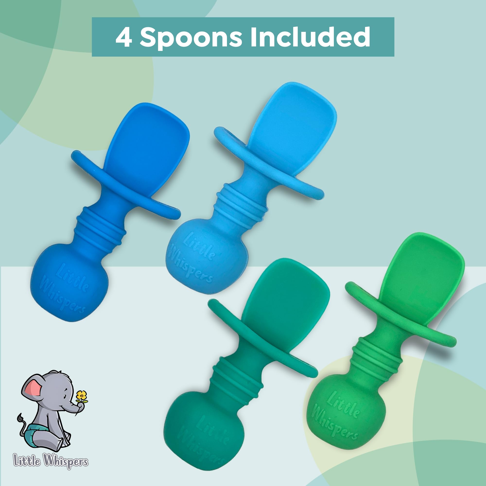 Little Whispers spoon made from food-grade silicone promotes safe feeding
