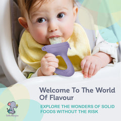 LittleWhispers baby teether relief using feeder offers a cooling option with fruit or breastmilk.