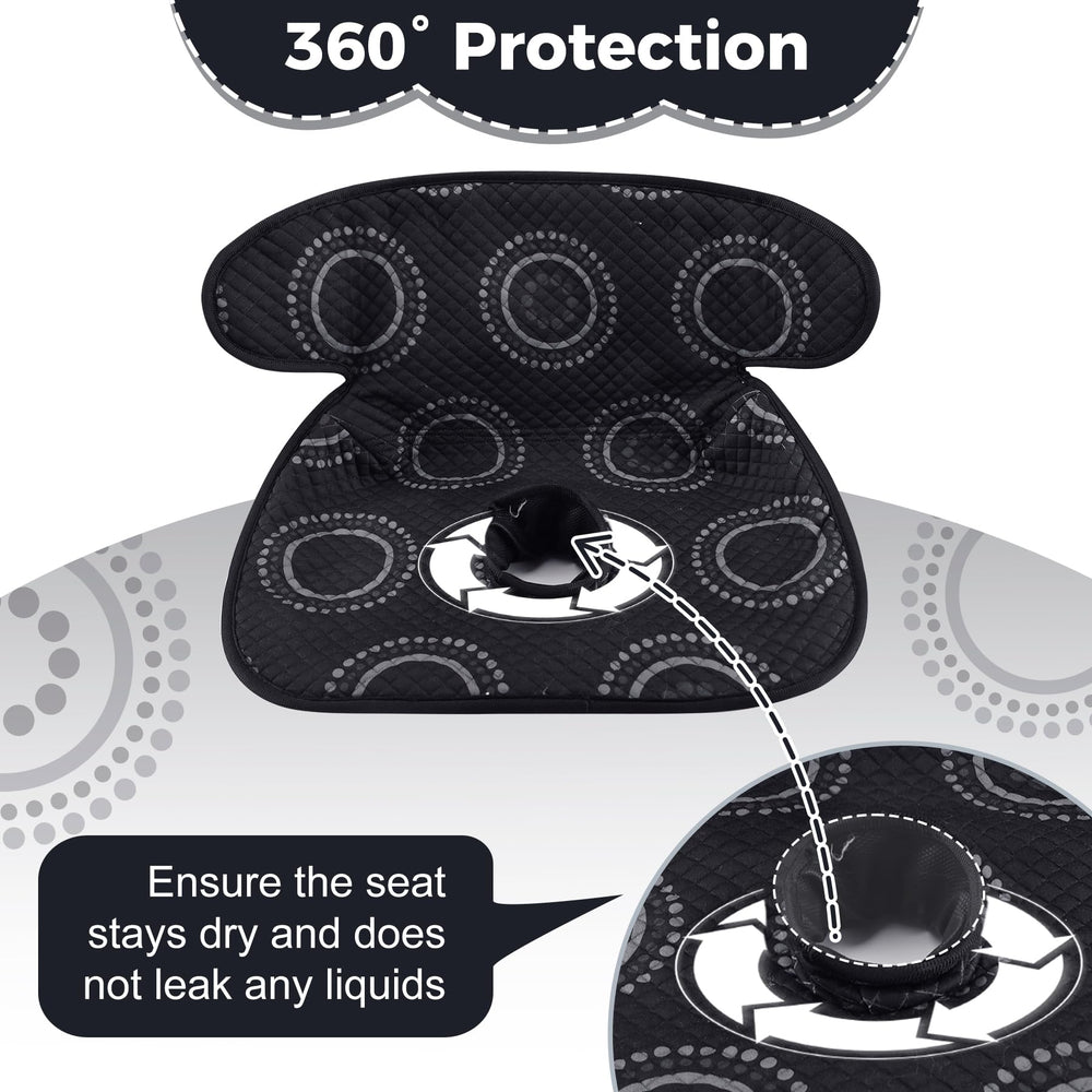LITTOBEBE Piddle Pad 3D edge shows secure containment of spills.