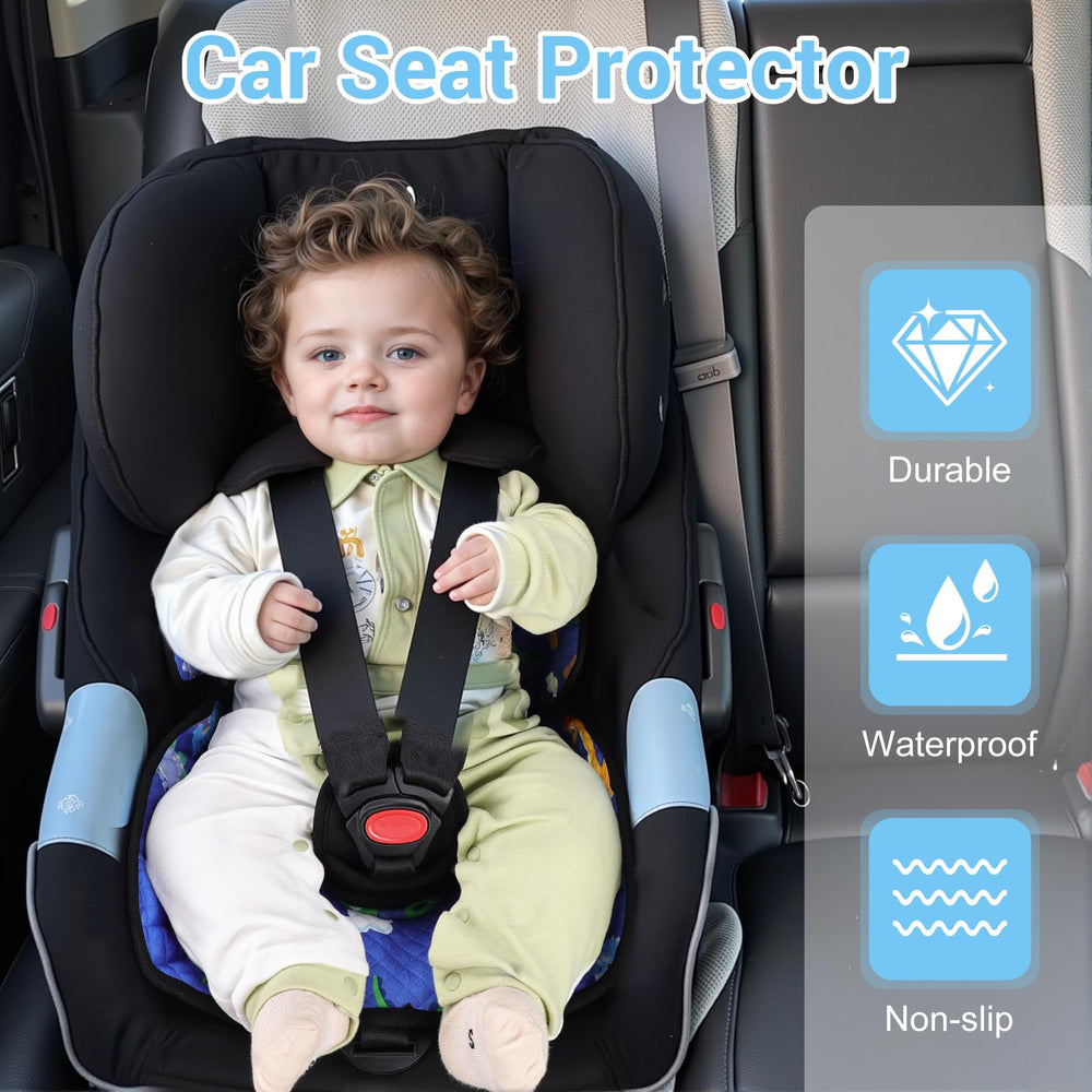 LITTOBEBE blue machine-washable liner dries quickly after messes.