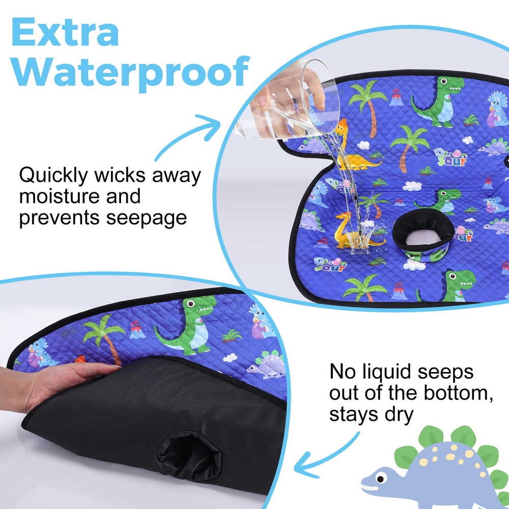 LITTOBEBE blue non-slip base keeps liner secure on car seats.