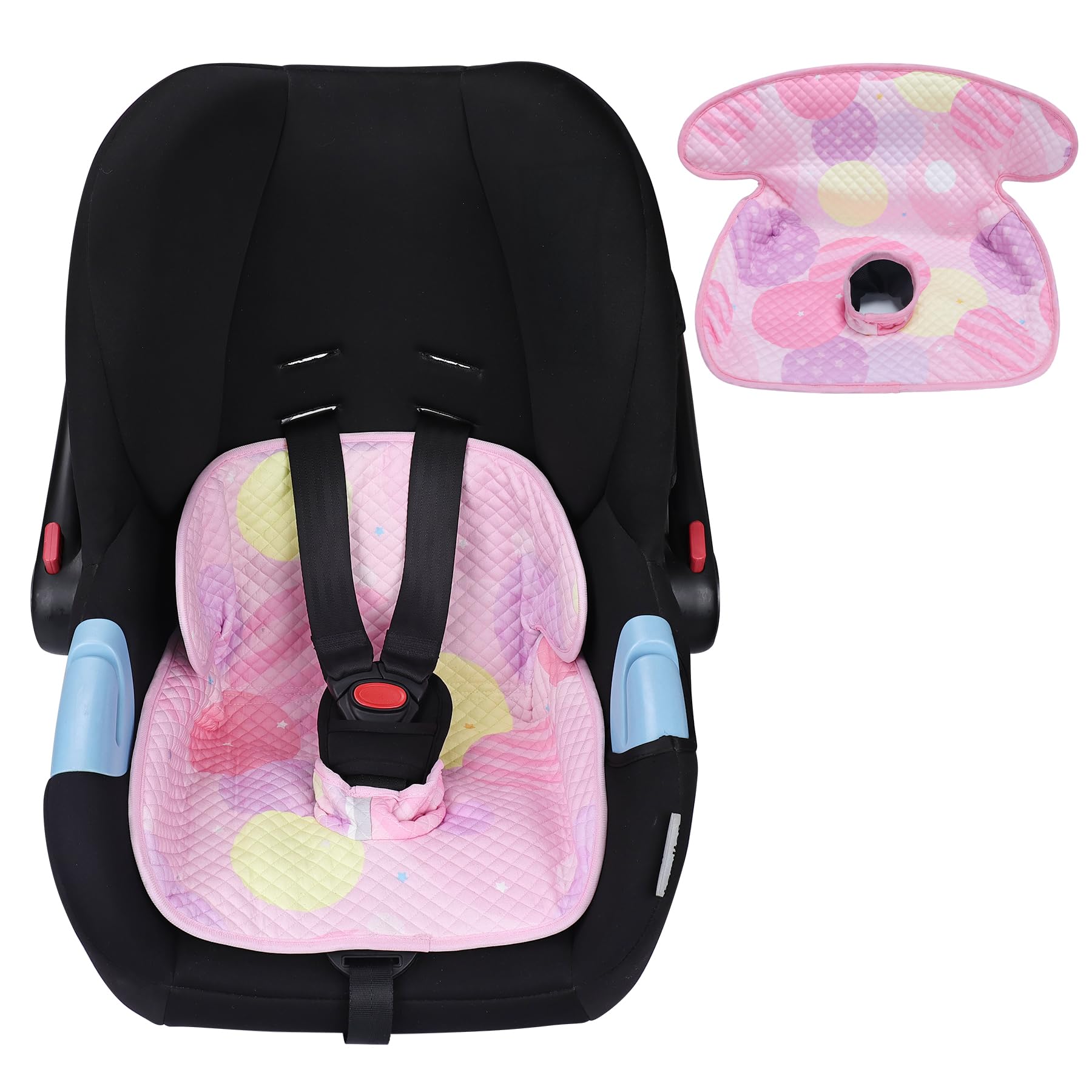 LITTOBEBE piddle pad pink cover protects the car seat from spills and moisture