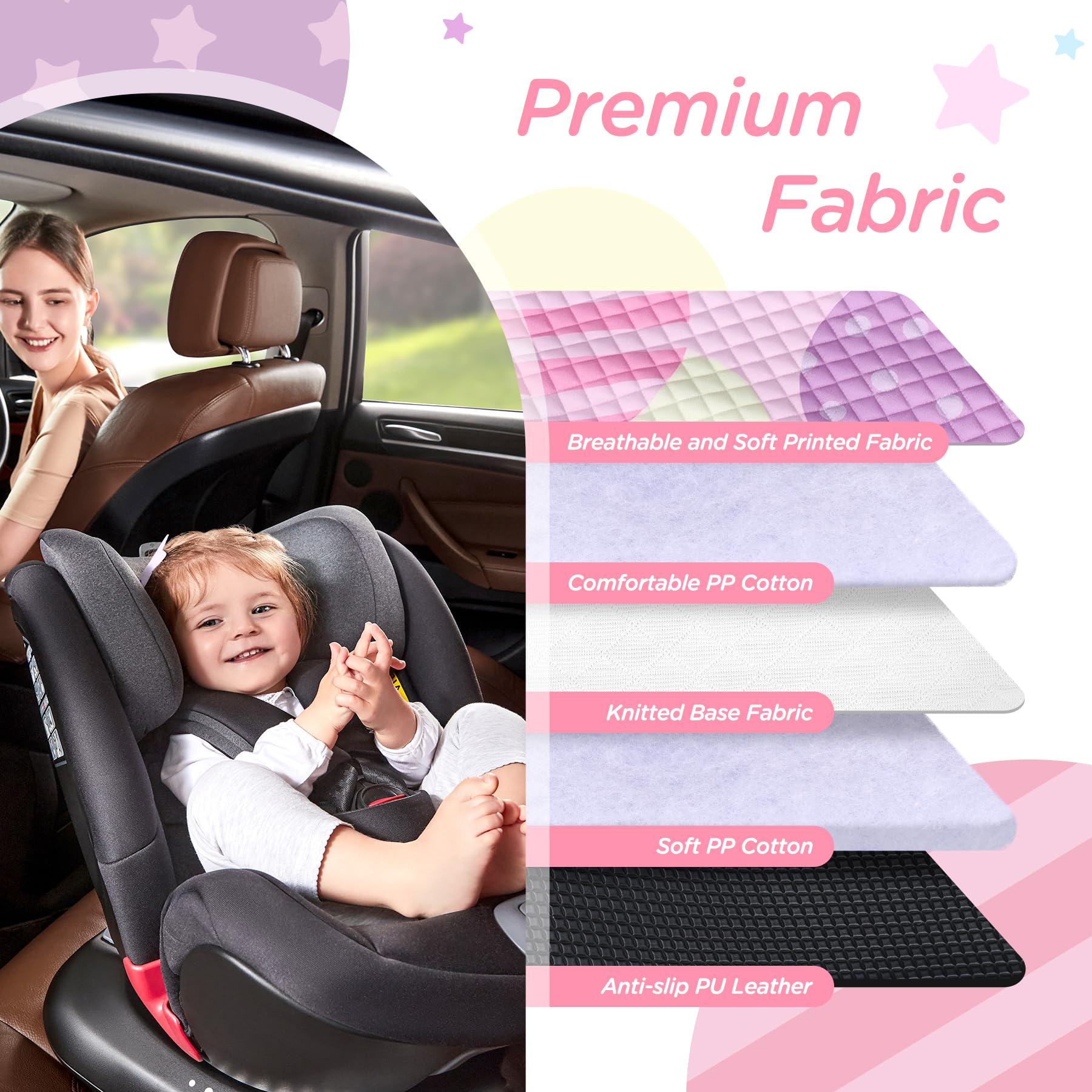 LITTOBEBE universal-fit toddler seat liner fits most car seats for travel