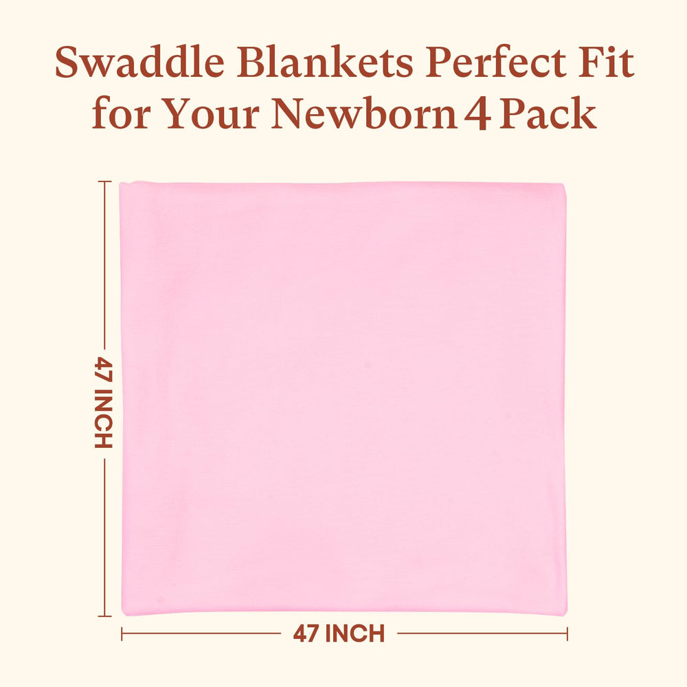 Littogoose 4pack swaddle blankets nursery designs displaying gender-neutral patterns for coordinating nursery decor