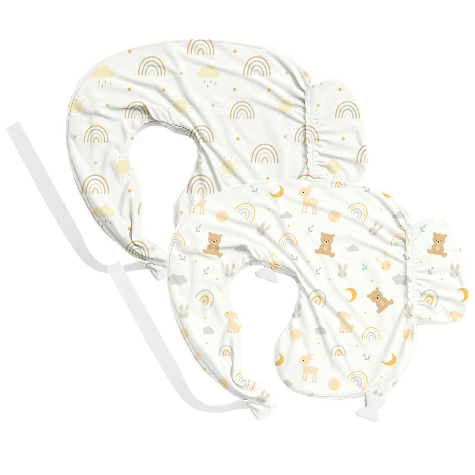 Littogoose breast-feeding pillow cover demonstrates tight fit for secure nursing pillow placement.