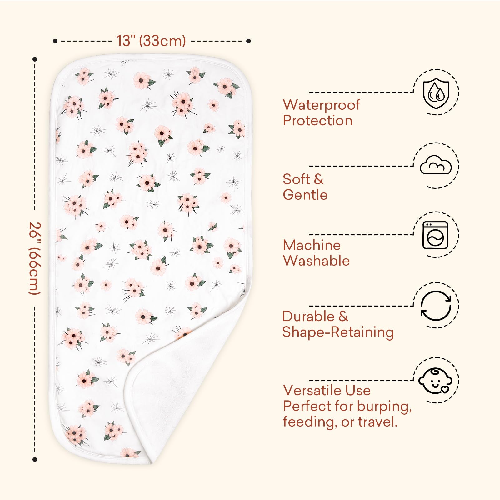 littogoose burp cloths show absorbent fleece for quick mess absorption