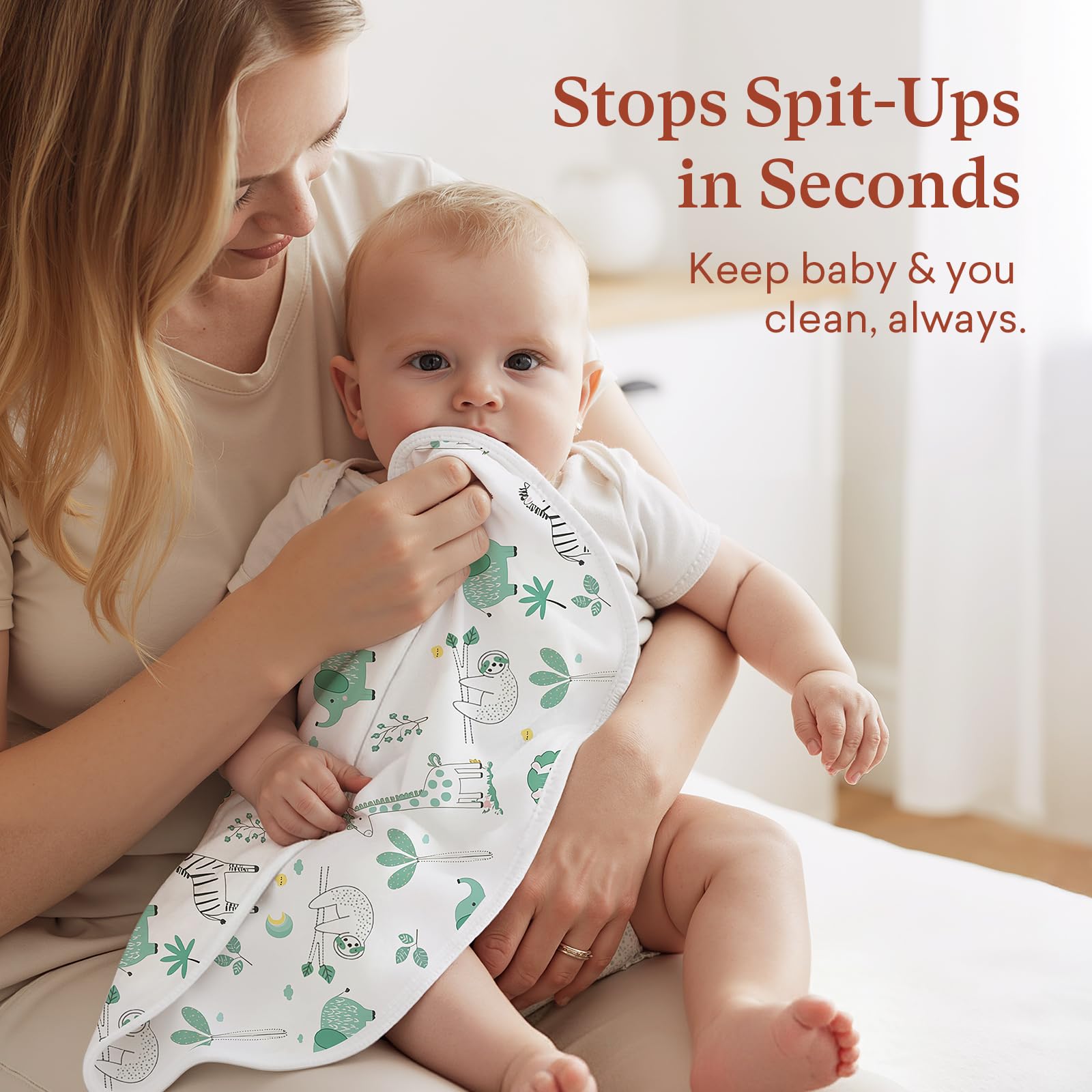 littogoose CosmoAdventure print burp cloths for on-the-go families