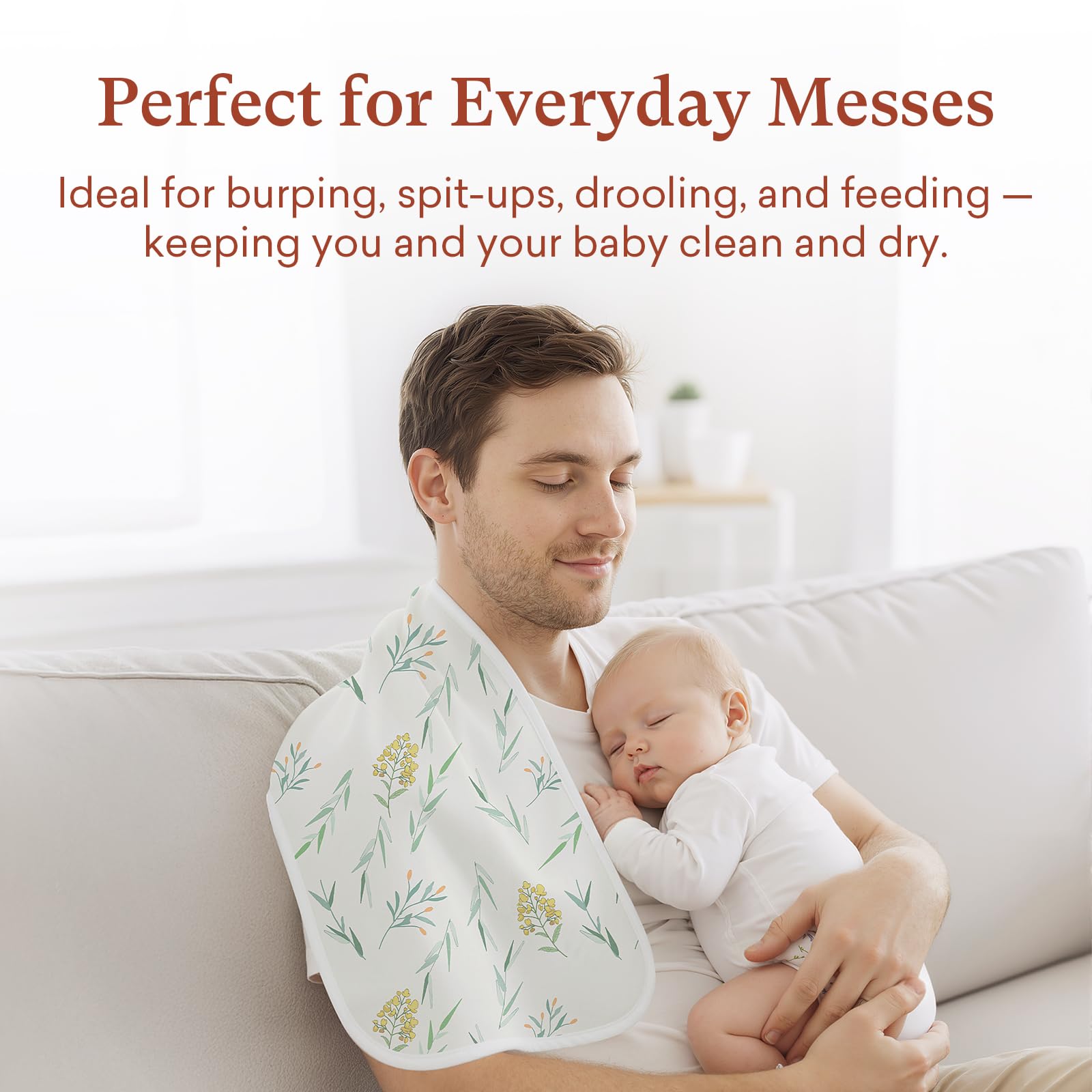 littogoose multifunction burp cloth doubles as bib or nursing cover