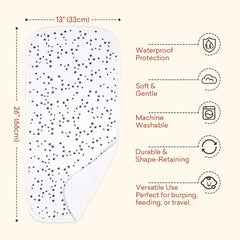 littogoose burp cloths opened to reveal generous 13x26 inch coverage