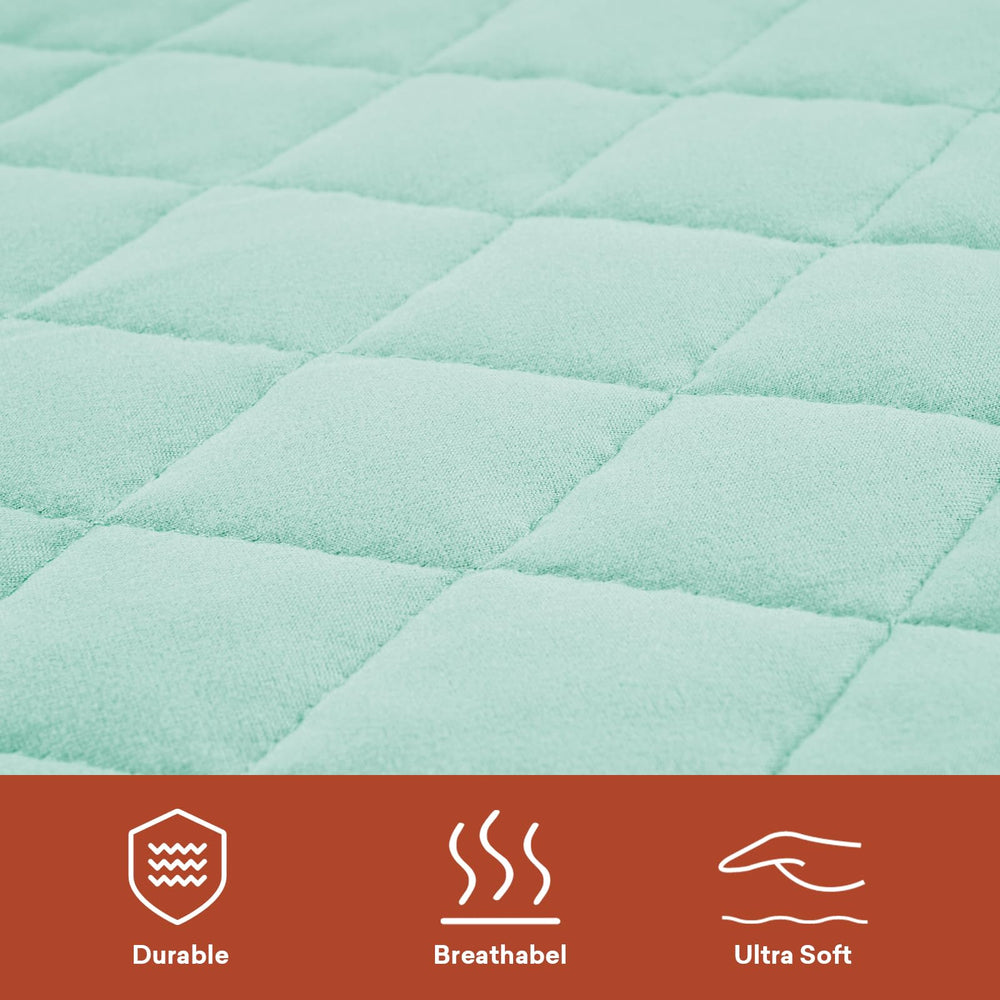 Littogoose durable-stitched quilted pad withstands repeated washes.
