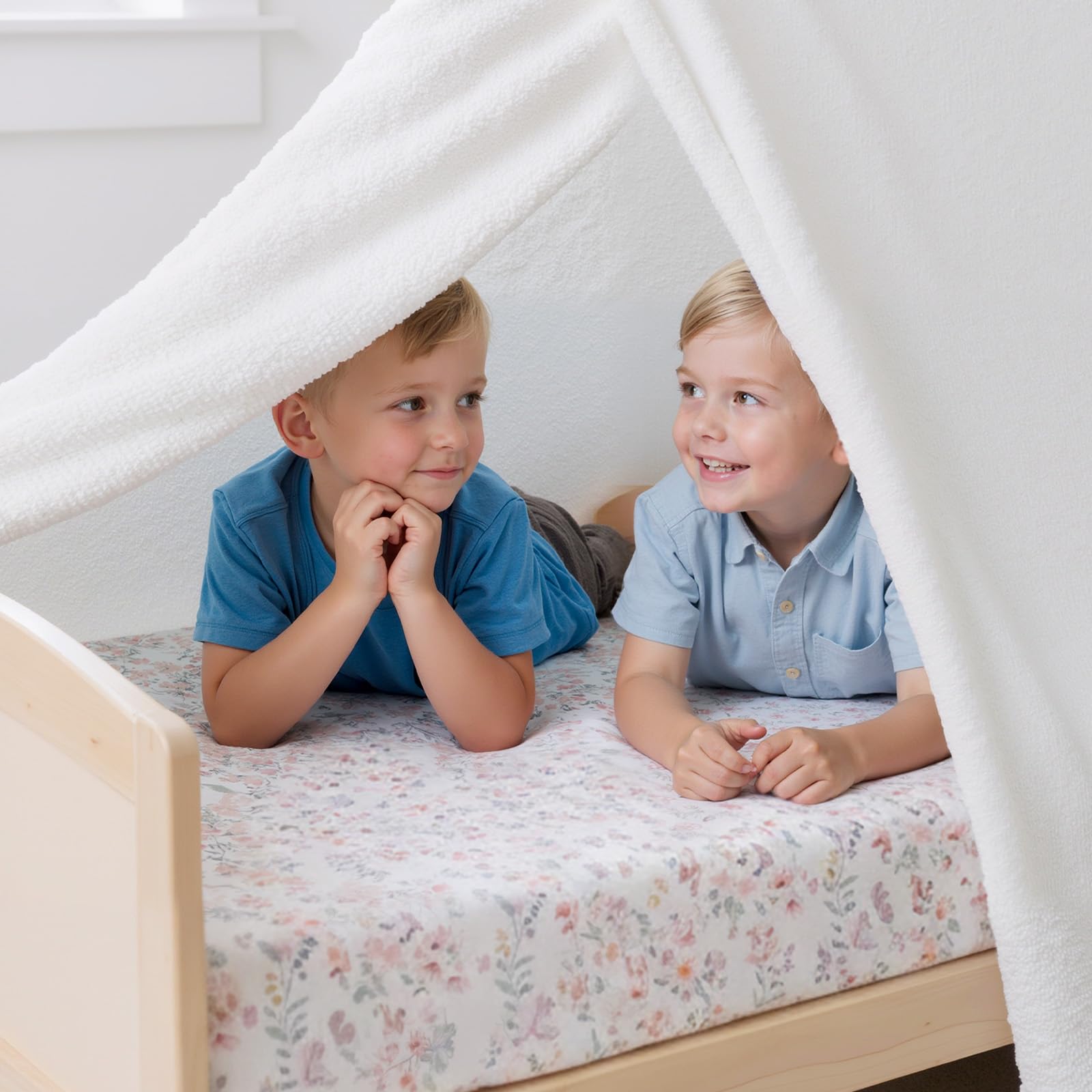 Littogoose Graco Pack and Play sheet solid color variety for stylish nursery