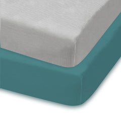Littogoose Graco Pack and Play sheets folded for compact storage and quick setup.
