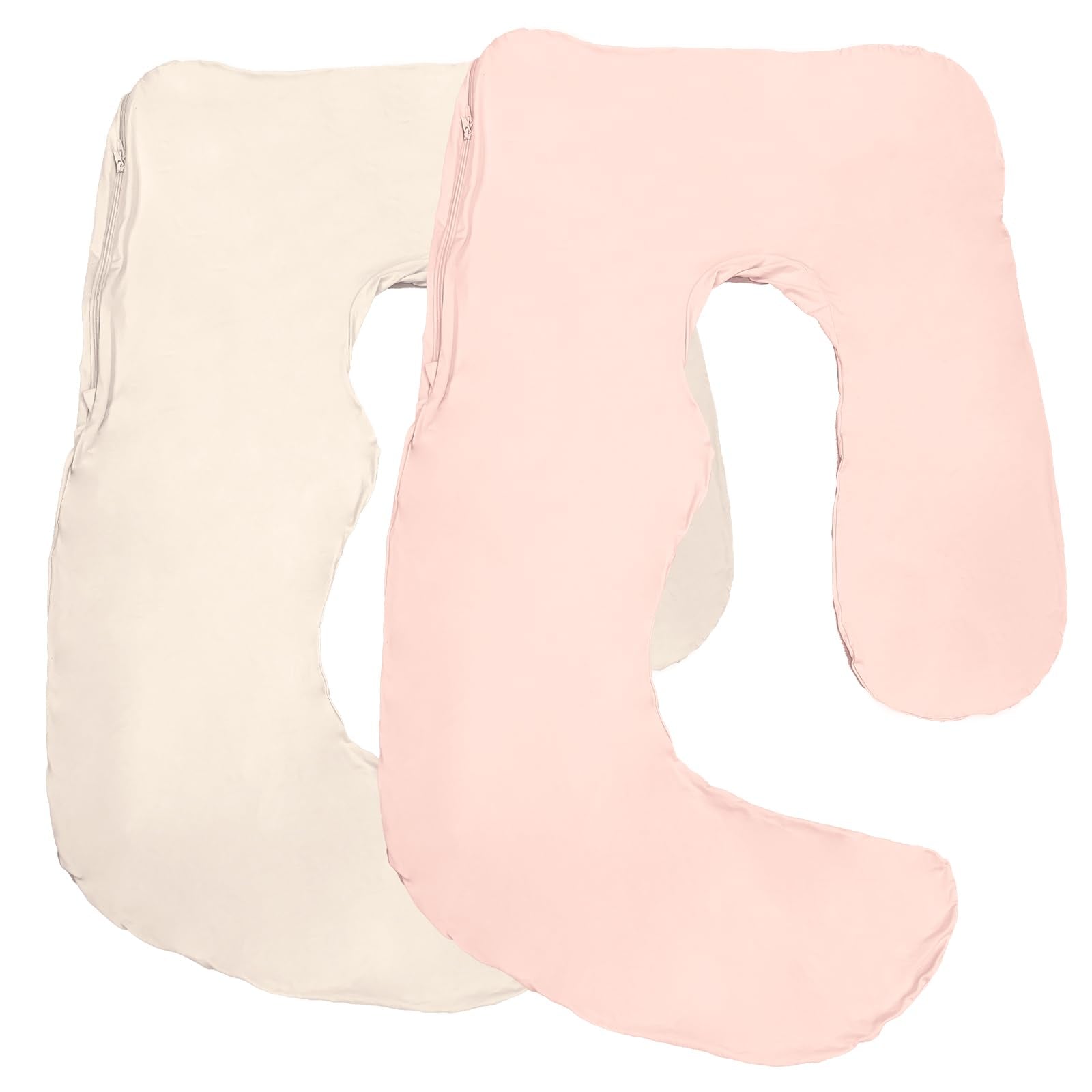 littogoose maternity-pillow-cover shows snug fit for Momcozy pillows for secure sleep.