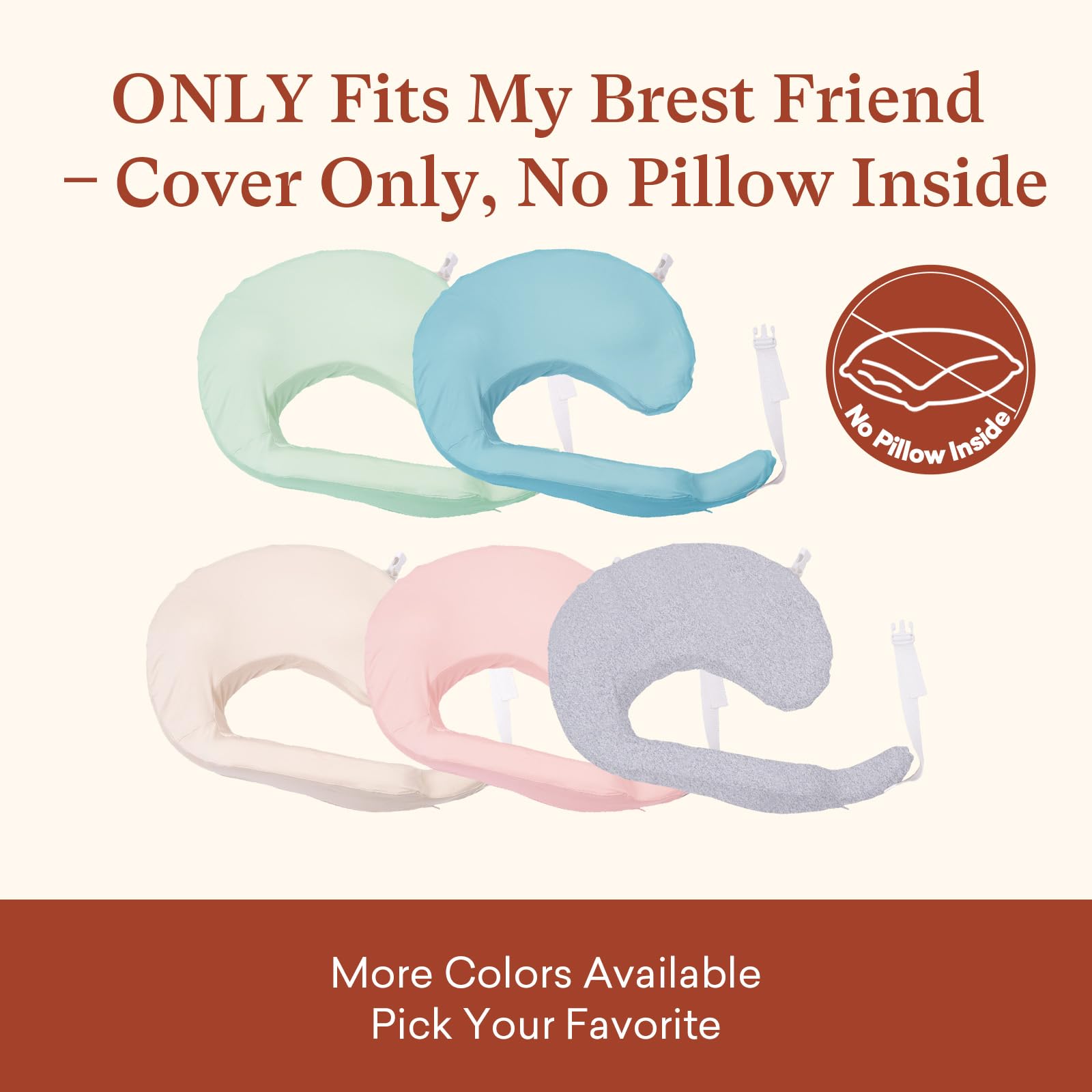 Littogoose nursing pillow cover easy-on-off design saves busy moms time.