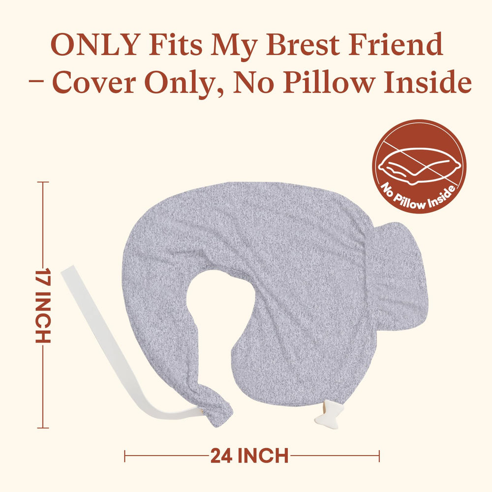 Littogoose nursing pillow cover side view highlights breathable fabric for baby-friendly comfort.
