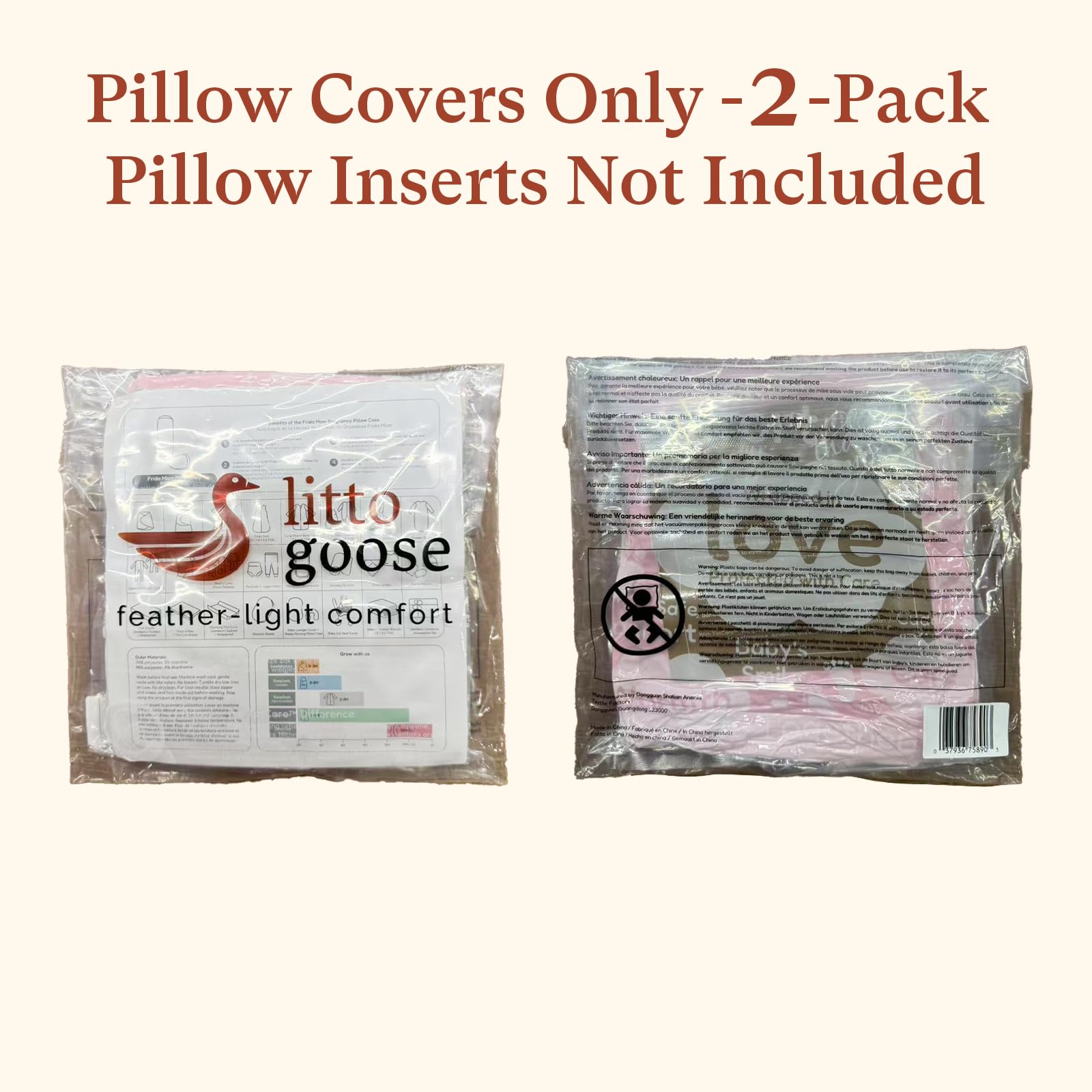 littogoose pillow cover machine-washable for easy care