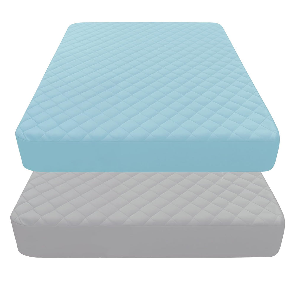 Littogoose Quilted Crib Mattress Protector cover demonstrates a snug 52x28 fit for standard cribs.