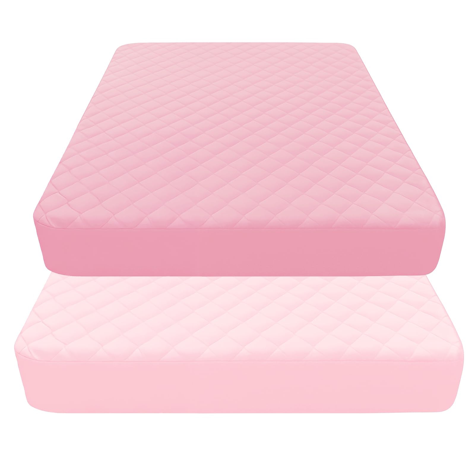 Littogoose Quilted Crib Mattress Protector pack shot shows two protectors for clean nights
