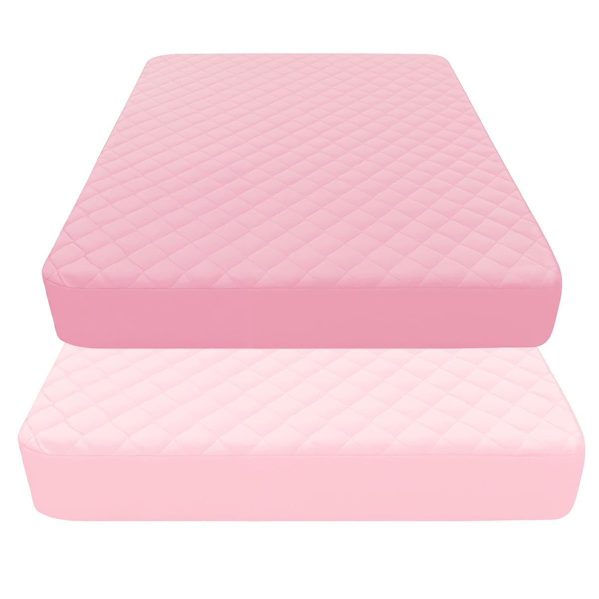 Littogoose Quilted Crib Mattress Protector pack shot shows two protectors for clean nights