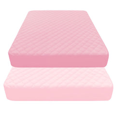 Littogoose Quilted Crib Mattress Protector pack shot shows two protectors for clean nights