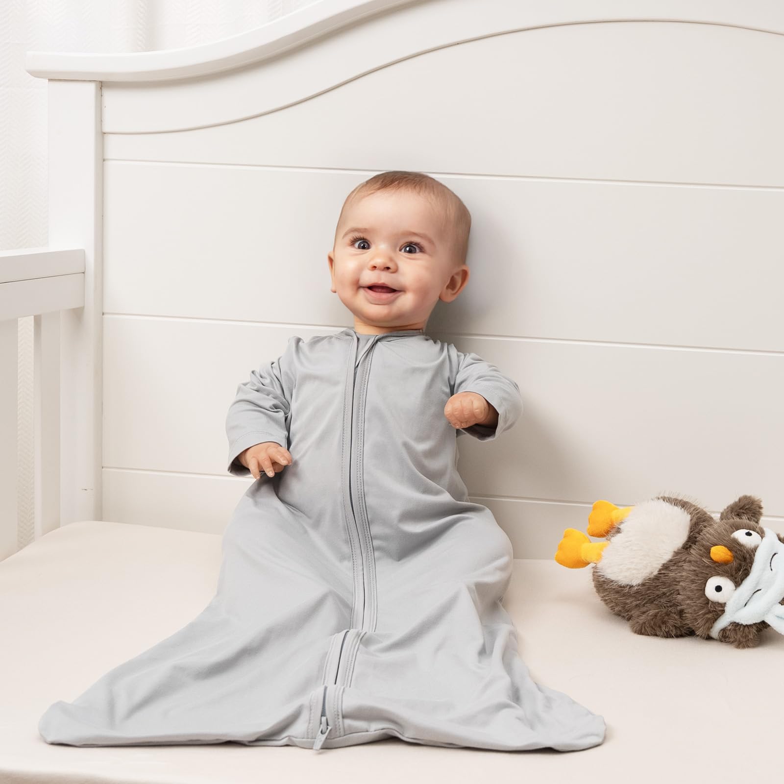 Littogoose sleep sack with smooth zipper for easy diaper changes