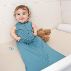 Littogoose toddler sleep sack zipper closeup highlights easy diaper changes