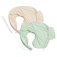 Littogoose wrap-around pillow cover closeup showing snug nursing fit.