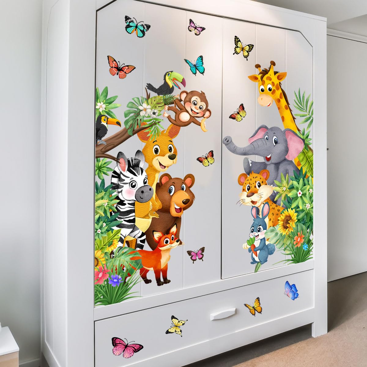 Litupic elephant safari sticker on wall inspires imaginative play spaces