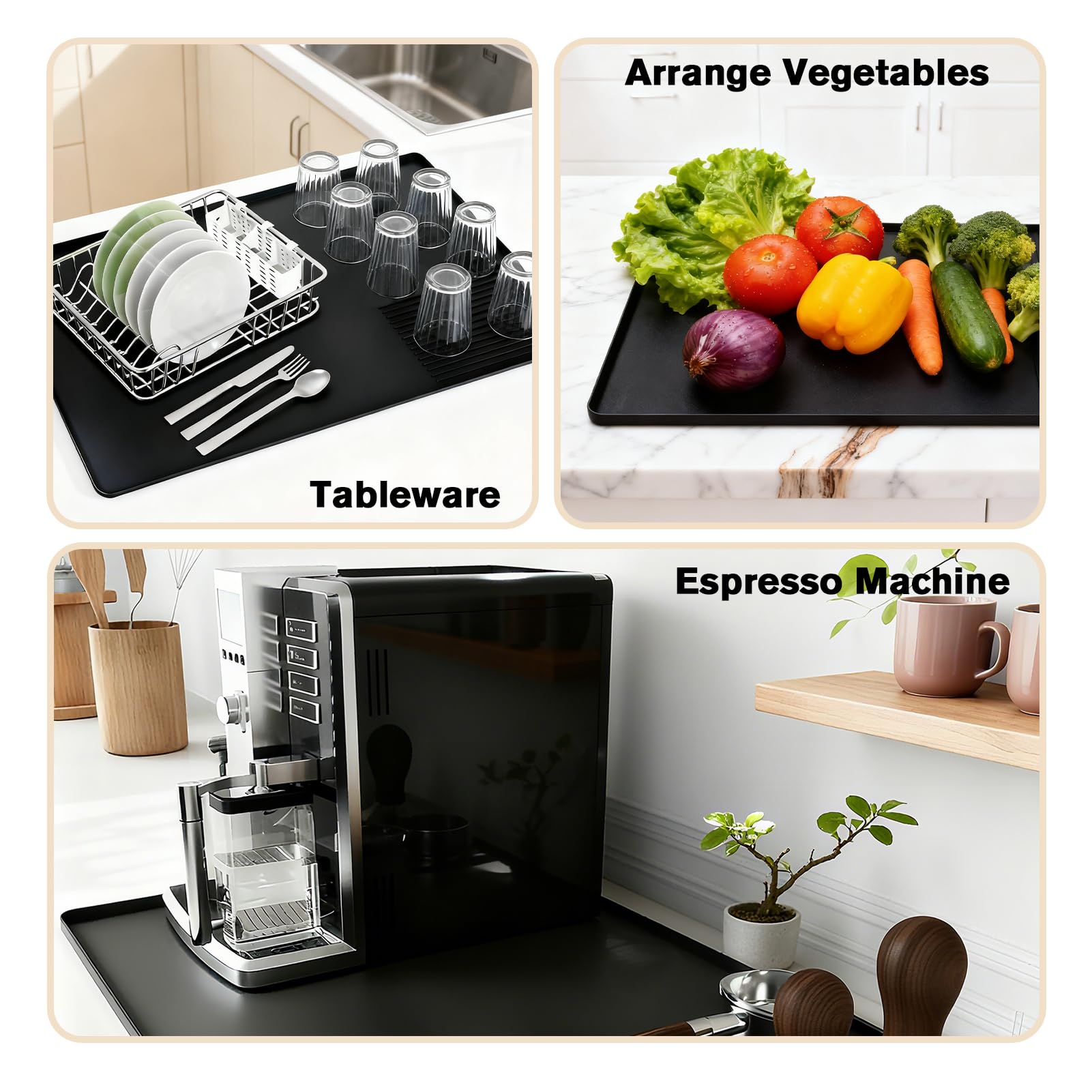 LITURTOO tamping mat kitchen-counter protection and easy cleaning