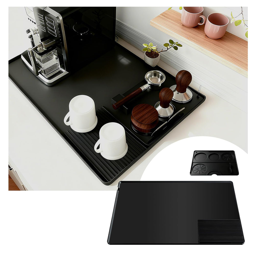 LITURTOO tamping mat on Ninja Luxe setup keeps countertops dry during prep
