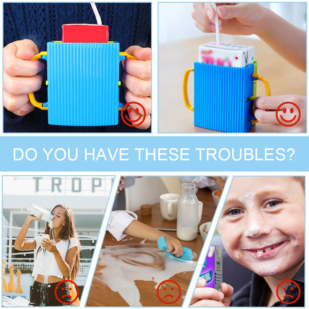 LIUHUIZEYU juice box holder upright support keeps drinks steady