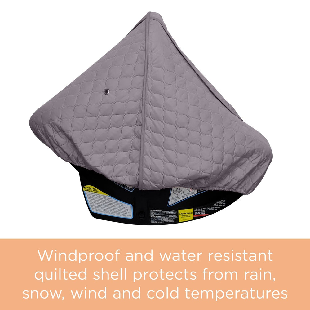 Liuliuby baby car seat weather shield gray window open lets baby observe surroundings.