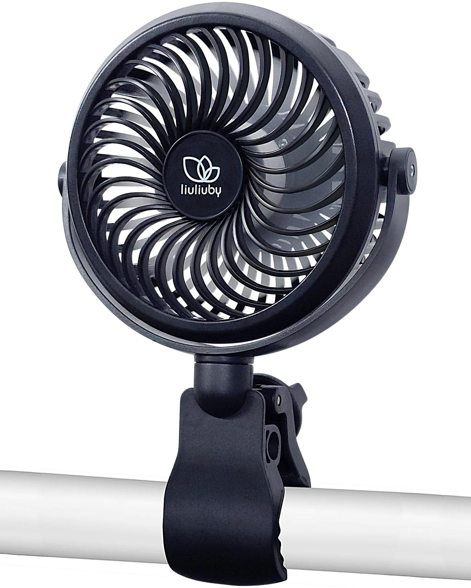 liuliuby baby stroller fan clip on securely to stroller bars for on-the-go cooling.