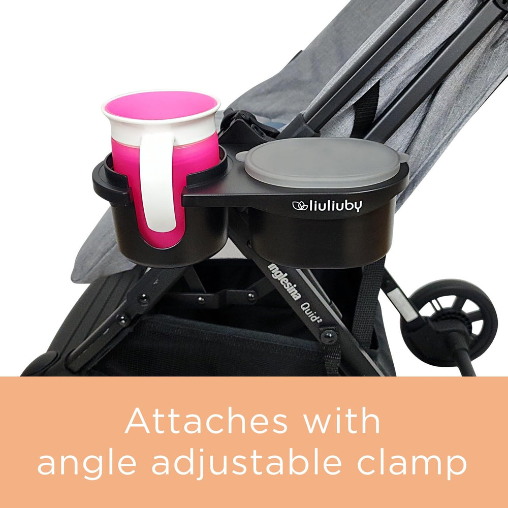 Liuliuby snack container lid helps prevent spills during trips.