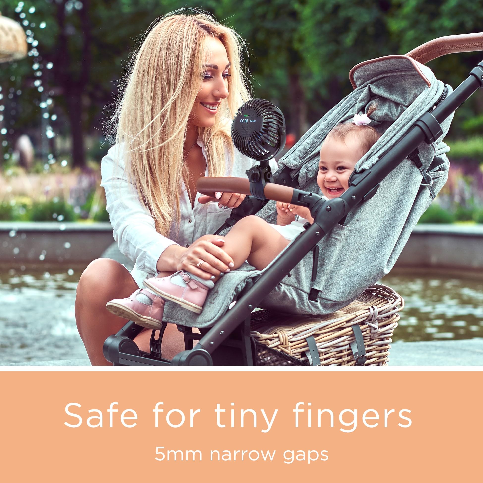 liuliuby stroller fan compact dimensions fit tight stroller frames.