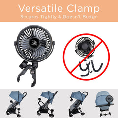 liuliuby stroller fan durable clamp resists bumps for active outings.