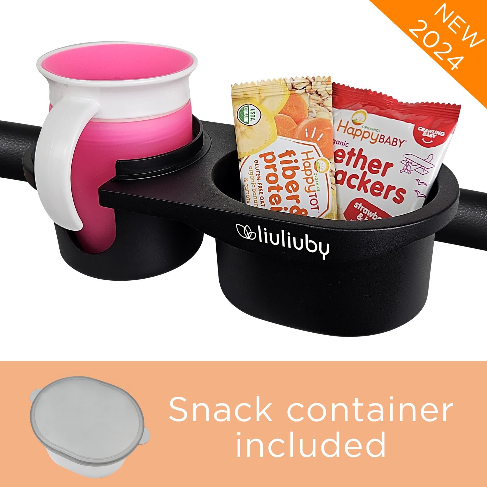 Liuliuby stroller tray clamp grip with rubber grooves prevents slipping.