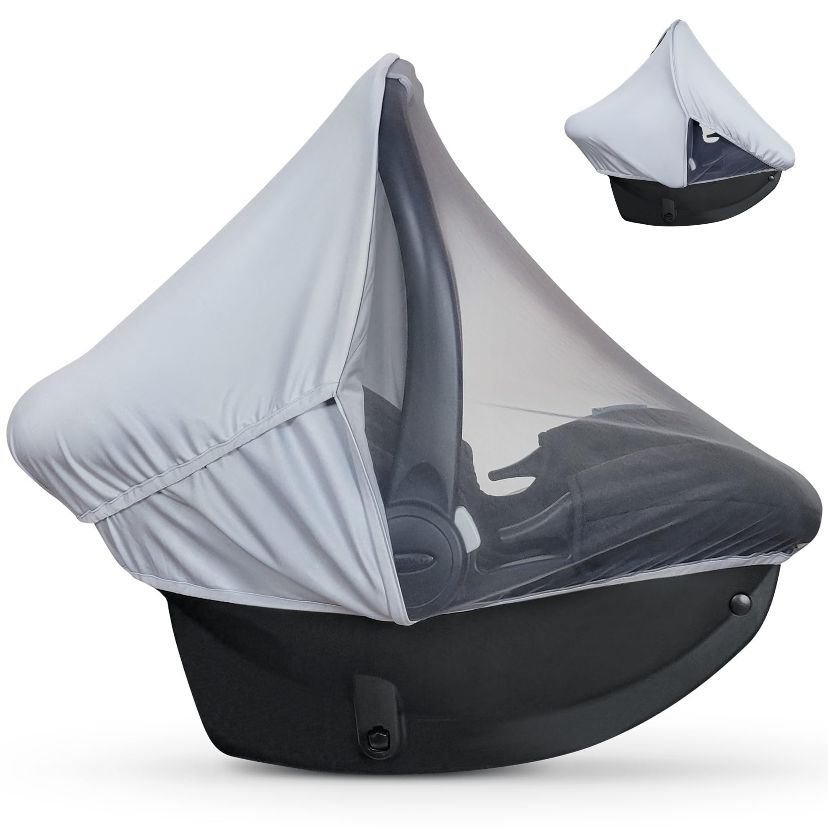 Liuliuby Summer Car Seat Cover front view with UV protection for sunny walks