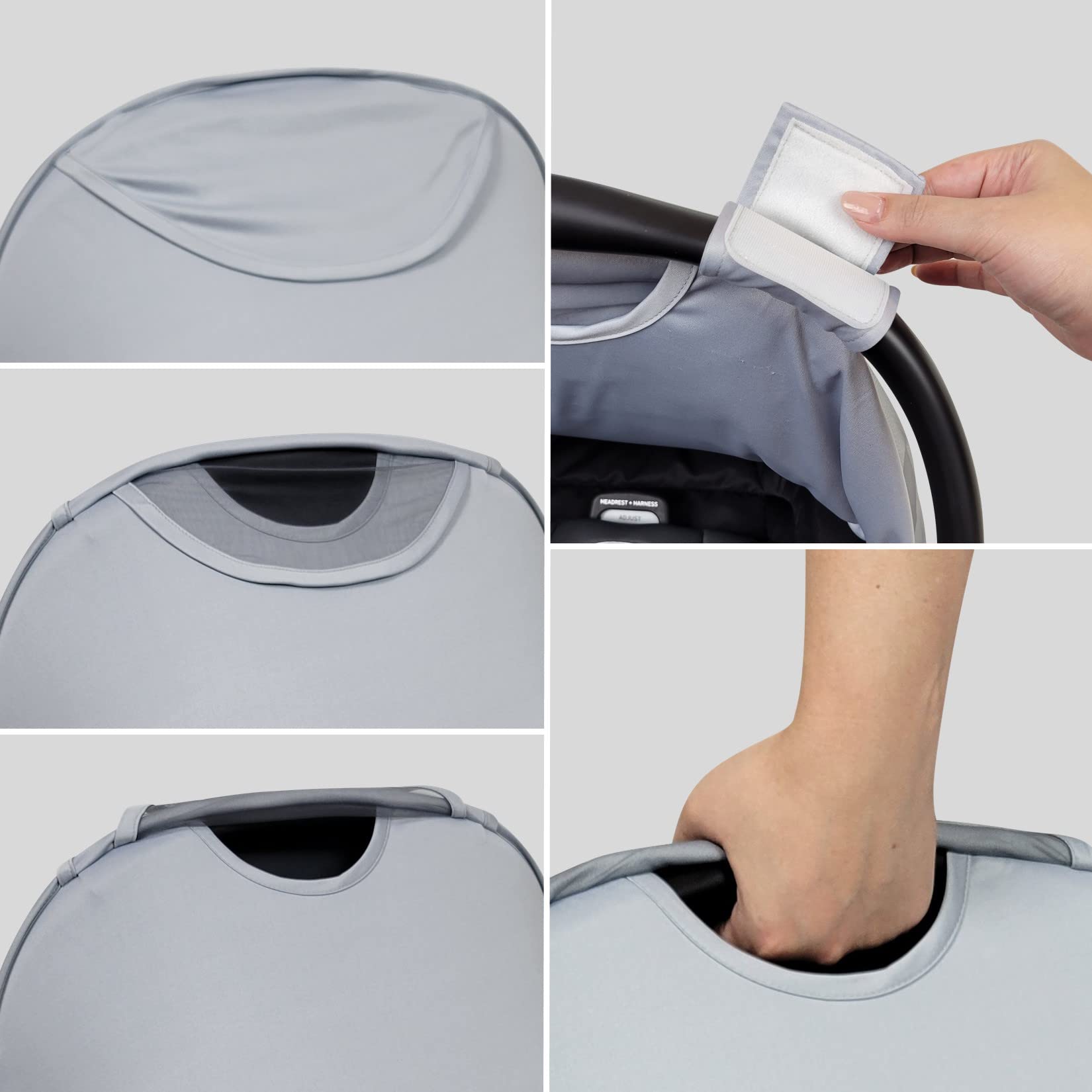liuliuby Summer Car Seat Cover universal fit on standard infant carriers