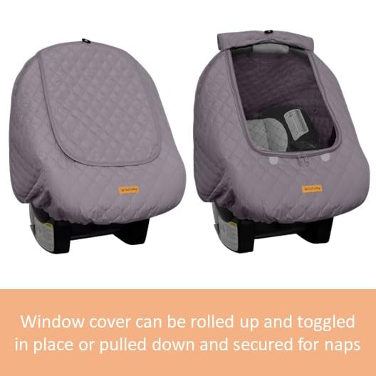 Liuliuby weather shield universal fit elastic edges secure a snug car seat fit.