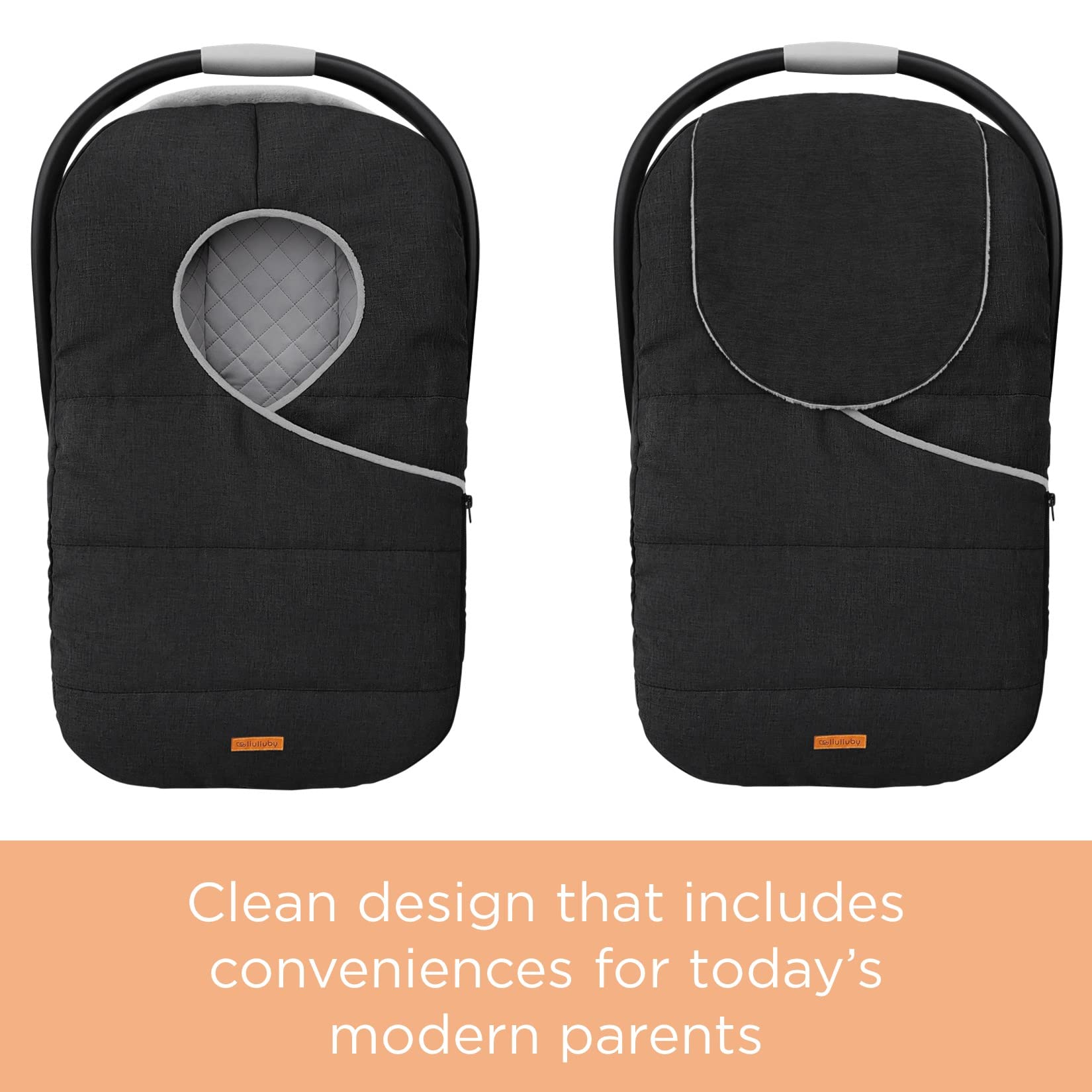 liuliuby winter carseat cover front zipper entry for easy in and out