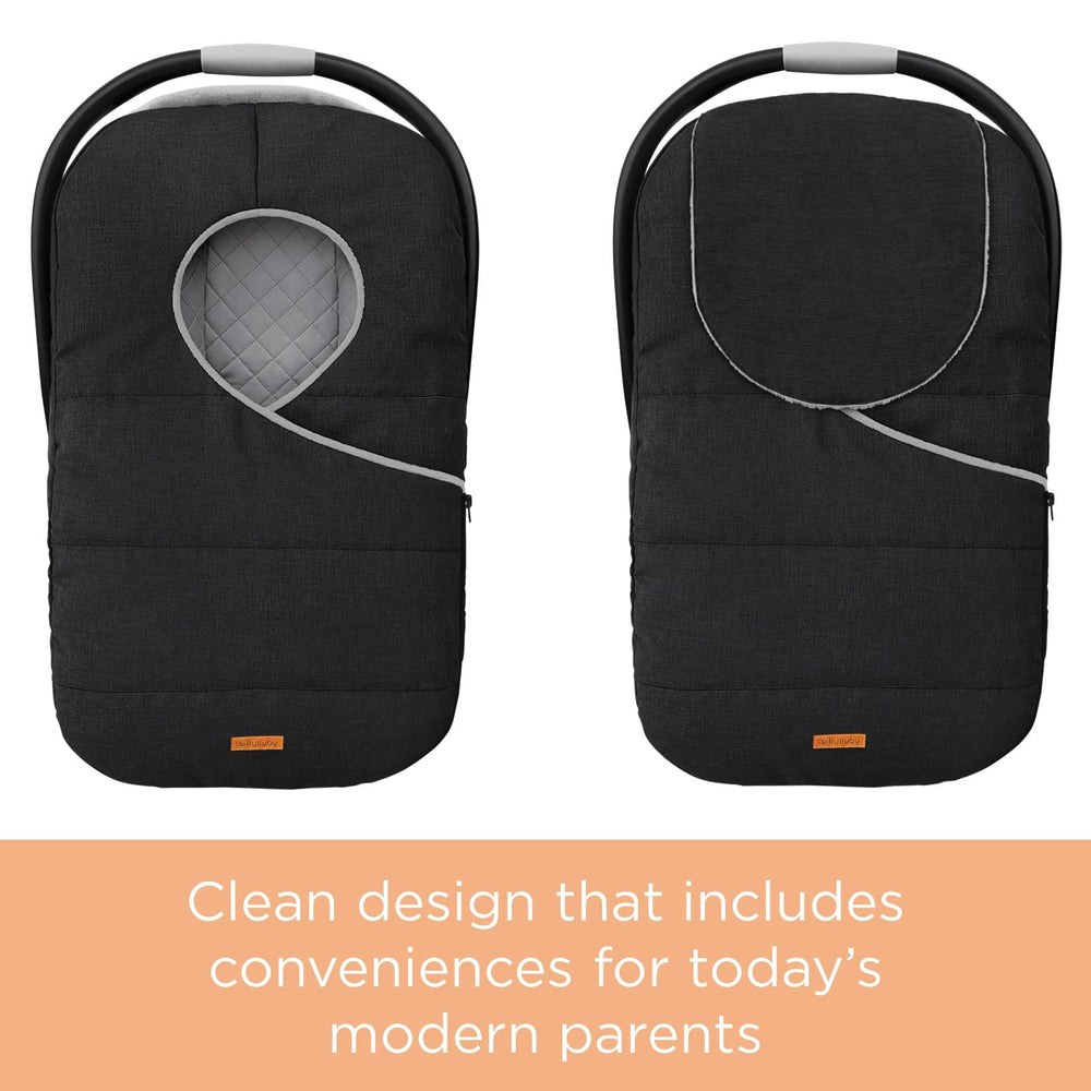 liuliuby winter carseat cover front zipper entry for easy in and out
