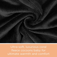 Liuliuby winter carseat cover gray magnetic closure protects baby's face when needed.