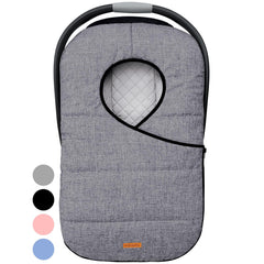 Liuliuby winter carseat cover gray weatherproof shell shields baby from wind.